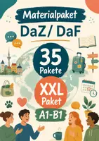 Vorschau - Arbeitsblätter - XXL Materialpaket DaZ/DaF - 35 Materialien für Erwachsene | A1-B1 Deutsch als Fremdsprache - Deckblatt