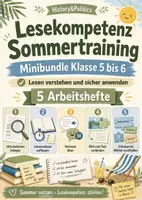 Vorschau - Arbeitsblätter - Lesekompetenz Sommertraining Minibundle Klasse 5 bis 6 Lesen verstehen und sicher anwenden - Deckblatt