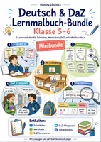 Vorschau - Arbeitsblätter - Deutsch & DaZ Lernmalbuch-Bundle Klasse 5–6 - Deckblatt