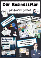 Vorschau - Arbeitsblätter - Businessplan Bundle: Unternehmensgründung, Geschäftsidee, Finanzierung, Marketing, Investoren - Deckblatt