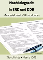 Vorschau - Präsentationen/Tafelbilder - Nachkriegszeit; BRD/DDR • 10 Handouts • Klasse 10-13 - Deckblatt