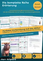 Vorschau - Arbeitsblätter - Materialpaket: Erörterung komplett, Abitur Aufgabenart 2B (Deutsch, Oberstufe) - Deckblatt