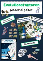 Vorschau - Arbeitsblätter - Evolutionsfaktoren Materialpaket: Mutation, Rekombination, Selektion & sexuelle Selektion - Deckblatt