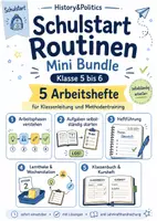Vorschau - Arbeitsblätter - Schulstart Routinen Mini Bundle Klasse 5 bis 6 Arbeitshefte für Klassenleitung und Methodentraining - Deckblatt