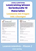 Vorschau - Stundenentwürfe - Lesetraining Wissen Materialpaket – Leseverständnis Klasse 2 | 10 Materialien mit Lösungen - Deckblatt