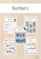 Vorschau - Arbeitsblätter - Numbers (Paket) - Flashcards, Worksheets, Bingo, Survey - Deckblatt