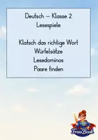 Vorschau - Arbeitsblätter - Lesespiele Klasse 2 - Deckblatt