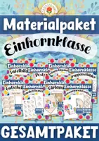 Vorschau - Mal- und Bastelvorlagen - Materialpaket: Einhornklassse | Gesamtpaket - Deckblatt