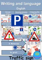 Vorschau - Arbeitsblätter - Materialpaket - Schreiben und Sprache / Writing and language - Verkehrsschilder / Verkehrszeichen / Traffic signs - Englisch - Deckblatt