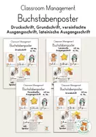 Vorschau - Fördermaterial/Inklusion - Bundle: Buchstabenposter in verschiedenen Schulschriften - Deckblatt