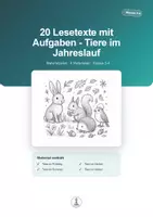 Vorschau - Arbeitsblätter - Tiere im Jahreslauf – 20 Lesetexte mit Aufgaben | Materialpaket Klasse 3-4 - Deckblatt