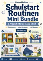 Vorschau - Arbeitsblätter - Schulstart Routinen Mini Bundle Klasse 5 bis 6 Arbeitshefte für Klassenleitung - Deckblatt