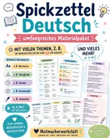 Vorschau - Arbeitsblätter - Spickzettel Deutsch - Wortarten Satzglieder Stilmittel - Grammatik - Deckblatt