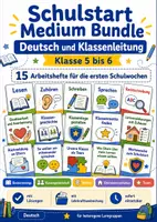 Vorschau - Arbeitsblätter - Schulstart Medium Bundle Klasse 5 bis 6 Deutsch Klassenleitung Basisscreening Klassengemeinschaft und Elternkommunikation - Deckblatt