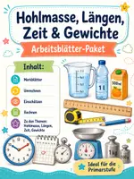 Vorschau - Arbeitsblätter - Materialpaket, Grössen 4. Klasse - Deckblatt