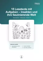 Vorschau - Arbeitsblätter - Insekten – 15 Lesetexte mit Aufgaben | Materialpaket Klasse 3-4 - Deckblatt