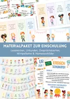 Vorschau - Mal- und Bastelvorlagen - Materialpaket zur Einschulung – Willkommensgruß – Geschenk für die 1. Klasse. Schulanfang 1. Klasse Schulstart. – Lesezeichen, Urkunden, Gesprächskarten, Wimpelkette & Namensschilder - Deckblatt