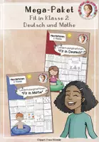 Vorschau - Arbeitsblätter - Fit für Klasse 3 Deutsch & Mathe | Ferienheft & Wiederholungsheft Klasse 2 - Deckblatt