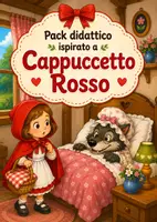 anteprima - Esercizi - Pacchetto didattico ispirato a Cappuccetto Rosso - Pagina di copertina