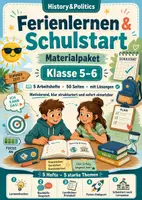 Vorschau - Arbeitsblätter - Ferienlernen und Schulstart Materialpaket Klasse 5 bis 6 - Deckblatt