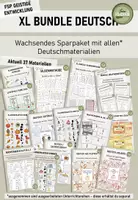 Vorschau - Arbeitsblätter - Wachsendes XXL Bundle Deutsch - Deckblatt