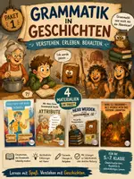 Vorschau - Unterrichtsreihen - Grammatik in Geschichten – Teil 1 - Deckblatt