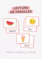 Vista previa - Hojas de trabajo - Pack lectura de paraules d’estiu en català – 3 tipografies - Portada
