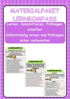 Vorschau - Anderer Materialtyp - Materialpaket-Mutig in die Klassenarbeit Lernkompass-Ferienpaket Konzentration, Lernmut und sichere Vorbereitung - Deckblatt