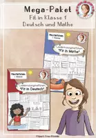 Vorschau - Arbeitsblätter - Fit in Deutsch & Mathe Klasse 1 | MEGA-Paket - Deckblatt