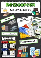 Vorschau - Arbeitsblätter - Ressourcen & Rohstoffe: Fossile Energien, Werkstoffe, Recycling & nachhaltige Rohstoffe - Deckblatt