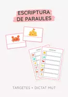 Vista previa - Hojas de trabajo - Pack d’escriptura de paraules ESTIU (Targetes + Dictat mut) - Portada