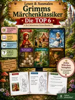 Vorschau - Mal- und Bastelvorlagen - Lesen und Ausmalen - Ein königliches Paket für kleine Entdecker! 👸✨ - Deckblatt