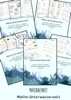 Vorschau - Arbeitsblätter - Materialpaket: 1.-4. Klasse (Wiederholungsaufgaben) Mathe-Unterwasserwelt - Deckblatt