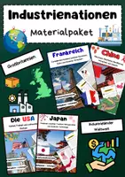 Vorschau - Arbeitsblätter - Industrieländer Materialpaket: USA, China, Japan & Frankreich - Deckblatt