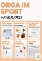 Vorschau - Poster - Organisation im Sportunterricht - wachsendes Materialpaket - Deckblatt