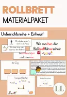 Vorschau - Stundenentwürfe - Rollbrettführerschein Materialpaket (Unterrichtsreihe + Entwurf) - Deckblatt