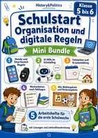 Vorschau - Arbeitsblätter - Schulstart Organisation und digitale Regeln Mini Bundle Klasse 5 bis 6 Arbeitshefte - Deckblatt