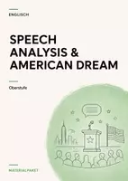 Vorschau - Unterrichtsreihen - Speech Analysis Englisch Oberstufe – Obama, Mandela, Thunberg, Malala & American Dream - Deckblatt