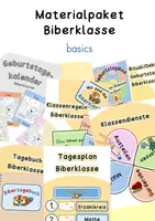 Vorschau - Mal- und Bastelvorlagen - Materialpaket Biberklasse basics - Deckblatt