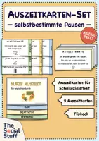 Vorschau - Mal- und Bastelvorlagen - Auszeitkarten & Flipbook / Materialpaket / Für selbstbestimmte Pausen - Deckblatt