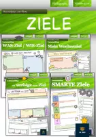 Vorschau - Mal- und Bastelvorlagen - Ziele setzen und verfolgen - Themenpaket | Lerncoaching | Klasse 5-10 - Deckblatt