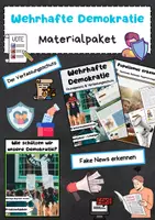 Vorschau - Stundenentwürfe - Wehrhafte Demokratie Materialpaket: Grundgesetz, Extremismus, Verfassungsschutz, Medien - Deckblatt