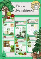 Vorschau - Stundenentwürfe - Bäume Laubbäume Nadelbäume Wald Unterrichtsreihe Materialpaket - Deckblatt