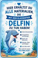 Vorschau - Arbeitsblätter - Materialpaket - Delfinklasse - Klassentier Delfin - Deckblatt