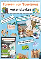 Vorschau - Arbeitsblätter - Formen von Tourismus: Massentourismus, nachhaltiger Tourismus, Kulturtourismus & Sporttourismus - Deckblatt