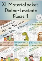 Vorschau - Arbeitsblätter - XL Materialpaket: > 100 Dialog-Lesetexte! Klasse 1, 3-fach differenziert! Kreative Lesezeit - Deckblatt