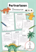 Vorschau - Arbeitsblätter - Lautlesen Dinosaurier Klasse 1 - 4 - Deckblatt