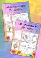 Vorschau - Mal- und Bastelvorlagen - Materialpaket Abschiedsbuch für Schüler und Lehrer - Deckblatt