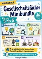 Vorschau - Arbeitsblätter - Gesellschaftsfächer Minibundle Klasse 5 bis 6 - Deckblatt