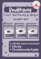 Vorschau - Stundenentwürfe - Trost, Hoffnung & Angst bewältigen | Ethik Klasse 7–9 | Materialpaket - Deckblatt